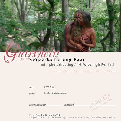 Paar-Körperbemalung mit Photoshooting / 10 Fotos high Res inkl. Paar-Körperbemalung mit Photoshooting / 10 Fotos high Res inkl.