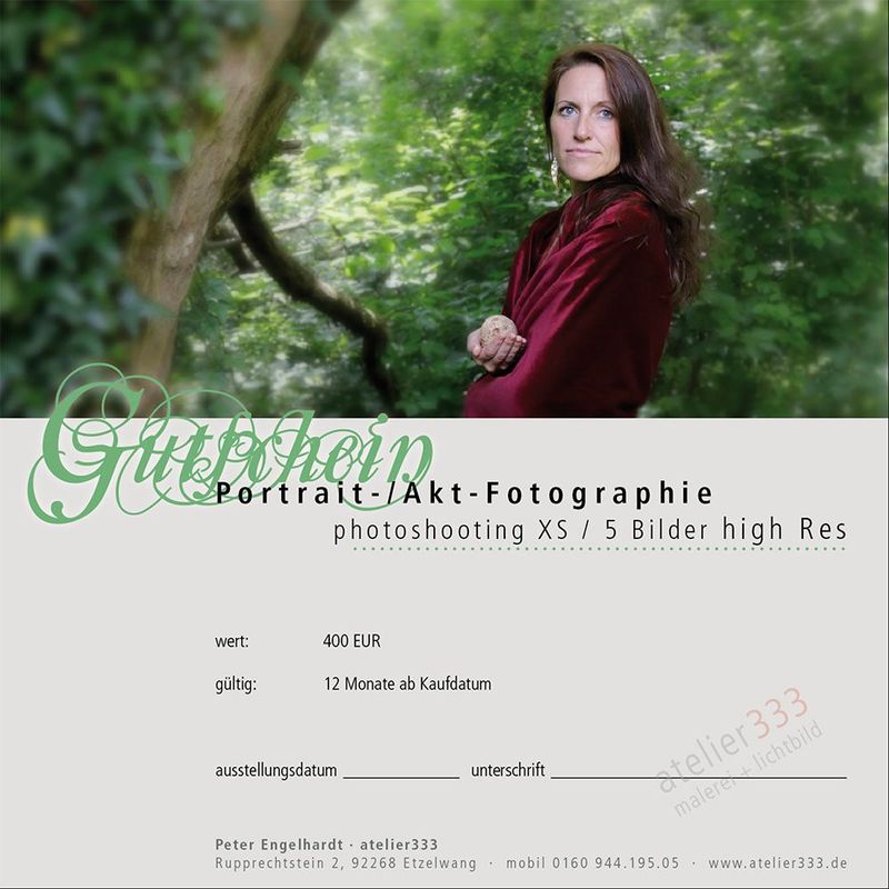 Portrait Fotoshooting XS - 5 Fotos inklusive Portrait Fotoshooting XS - 5 Fotos inklusive