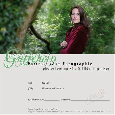 Portrait Fotoshooting XS - 5 Fotos inklusive Portrait Fotoshooting XS - 5 Fotos inklusive