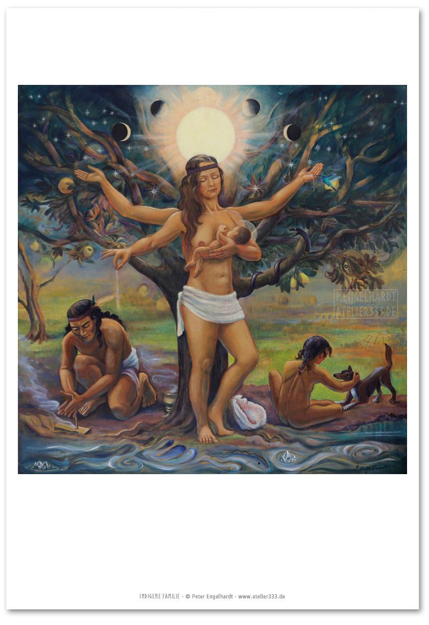 Indigene Familie FineArt-Print Indigene Familie FineArt-Print