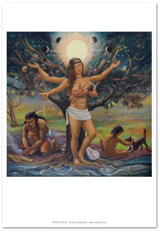 Indigene Familie FineArt-Print