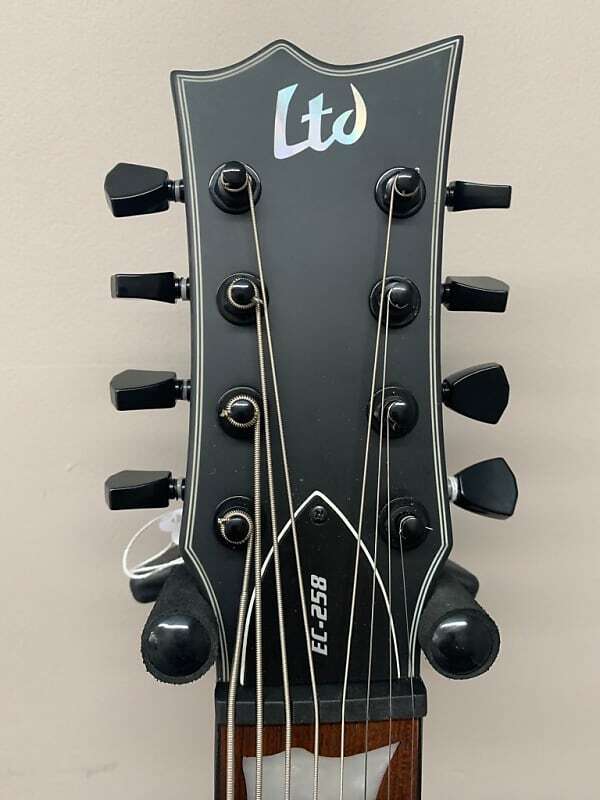 ESP LTD EC-258 8-string Electric Guitar, Black Satin