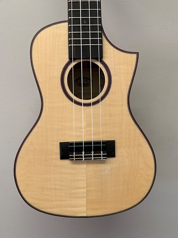 Kala KA-ASFM-C-C Solid Flame Maple Concert Cutaway Uke