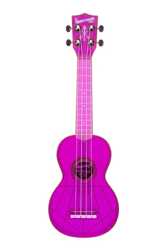 Kala KA-SWF-PL Fluorescent Purple Grape Soprano Waterman Ukulele
