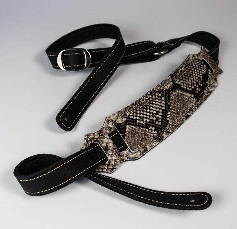 Franklin Straps Vintage Snakeskin Ball Glove Guitar Strap