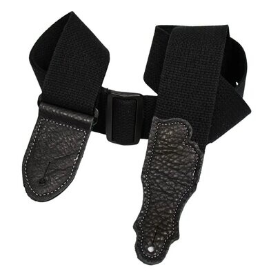 Franklin Straps 2'' Cotton Stich Two-Ply Glove Leather Ends/Black/Black End