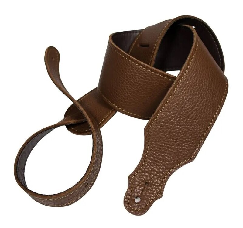2.5" Glove Leather/Buck Backing/Caramel/Gold Stitch
