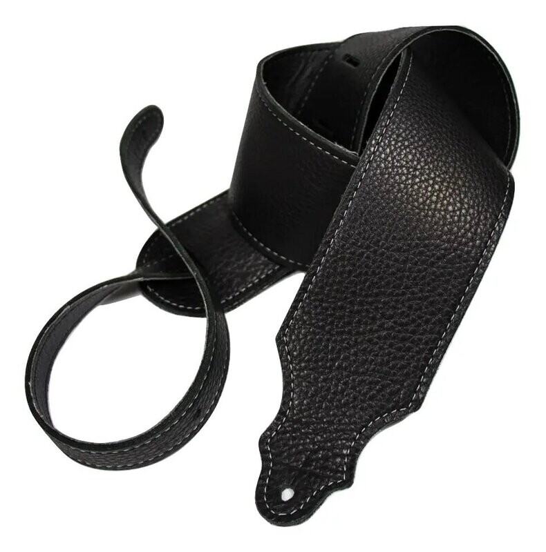 3" Glove Leather/Buck Backing/Black/Silver Stitch