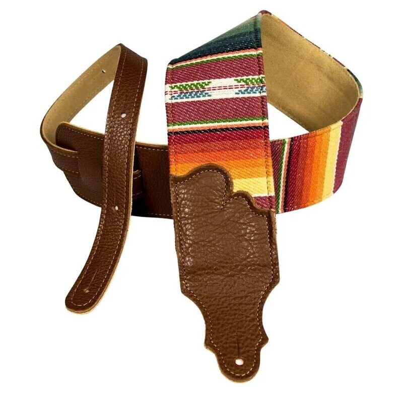 Franklin Strap 3" Saddle Blanket/Suede/Caramel Leather End Tab
