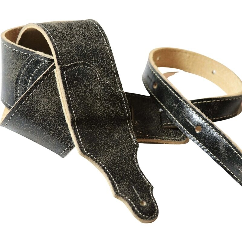 Franklin Strap 2.5" Distressed Glove Leather/Slate/Natural Stitching
