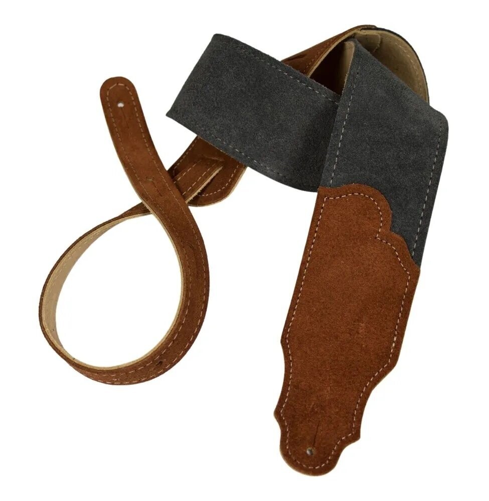 Franklin 2.5" Gray Sedona Suede/Natural Stitching/Rust End Tabs