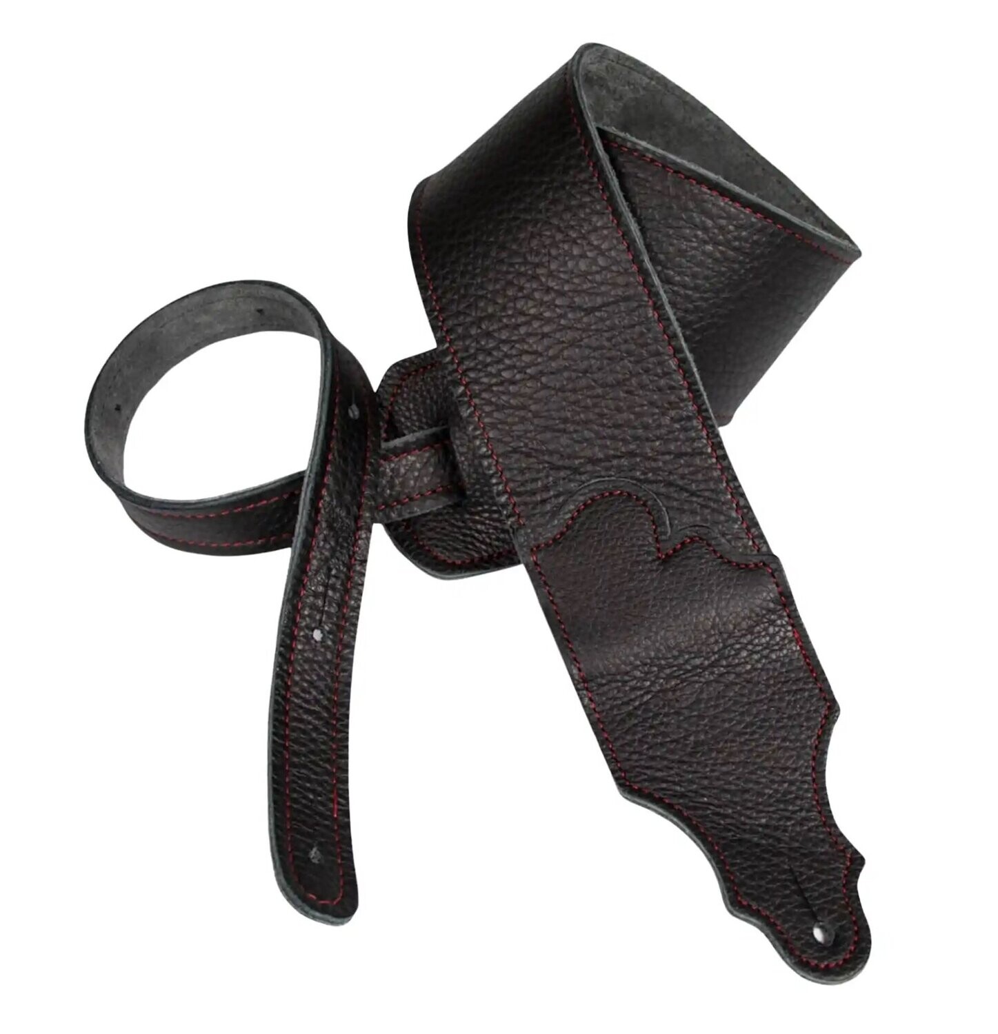 Franklin 3" Black Glove Leather/Red Stitching