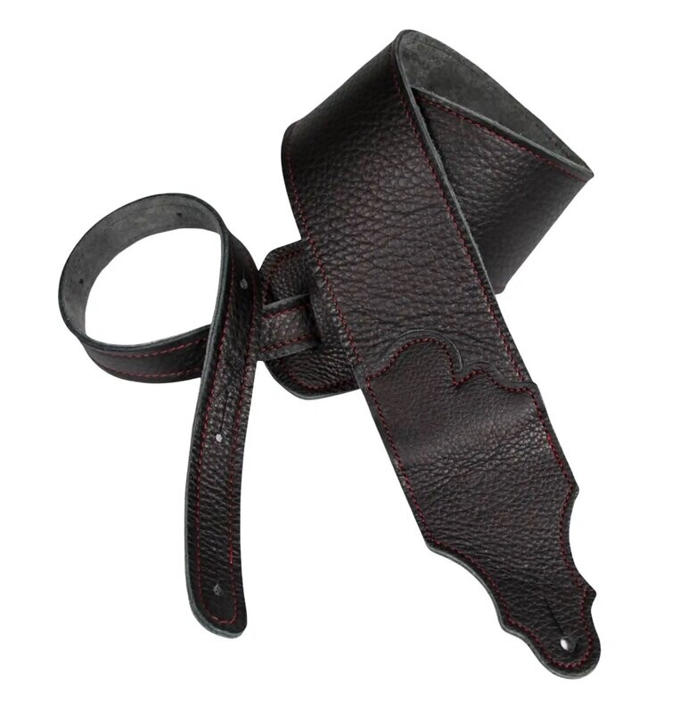 Franklin 3" Black Glove Leather/Red Stitching