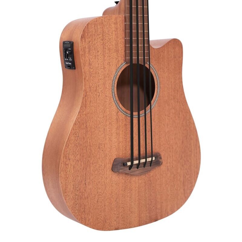 Gold Tone M-Bass25/FL Micro 25" Scale Fretless Acoustic/Electric Bass - Natural