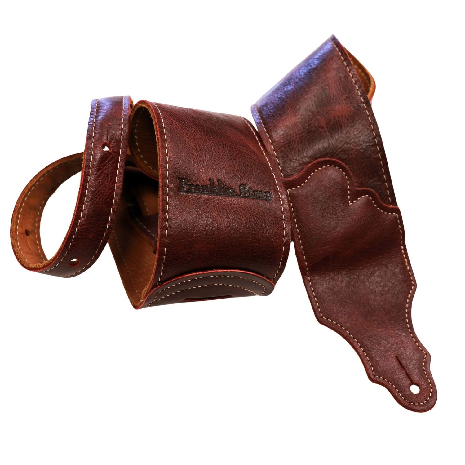 Franklin Straps Jackson Hole Aged Leather Strap - Oxblood
