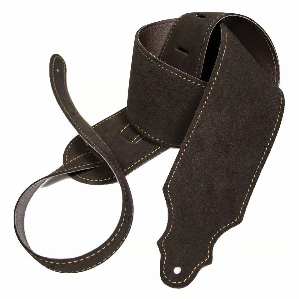 Franklin Purist Suede 3" Suede/Leatherette Backing Guitar Strap - Chocolate