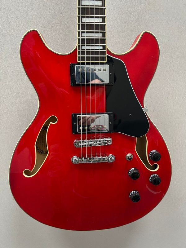 Ibanez AS73 Semi-Hollow Electric Guitar w Case 2018 - Transparent Cherry Red