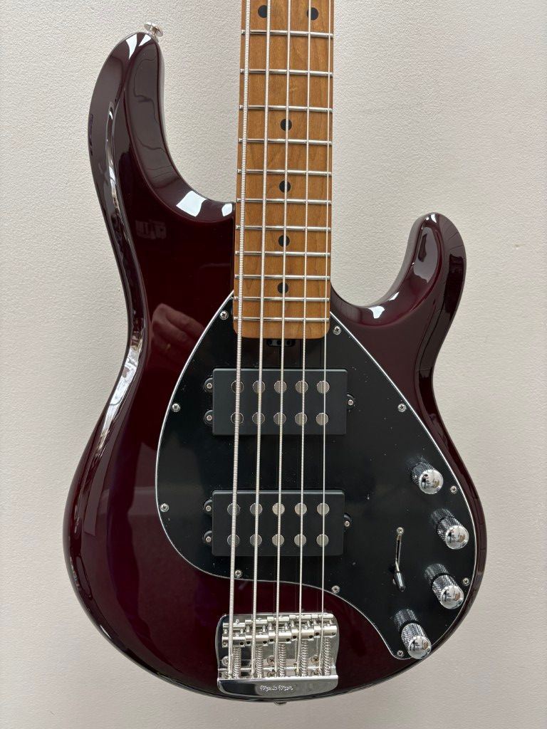 Ernie Ball Music Man Stingray 5 HH Special 2026 - Oxblood Translucent