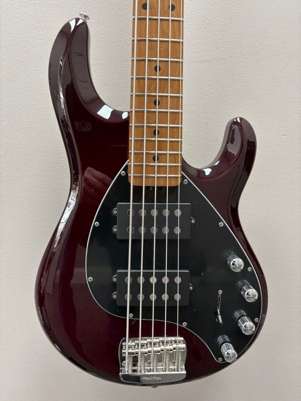 Ernie Ball Music Man Stingray 5 HH Special 2026 - Oxblood Translucent