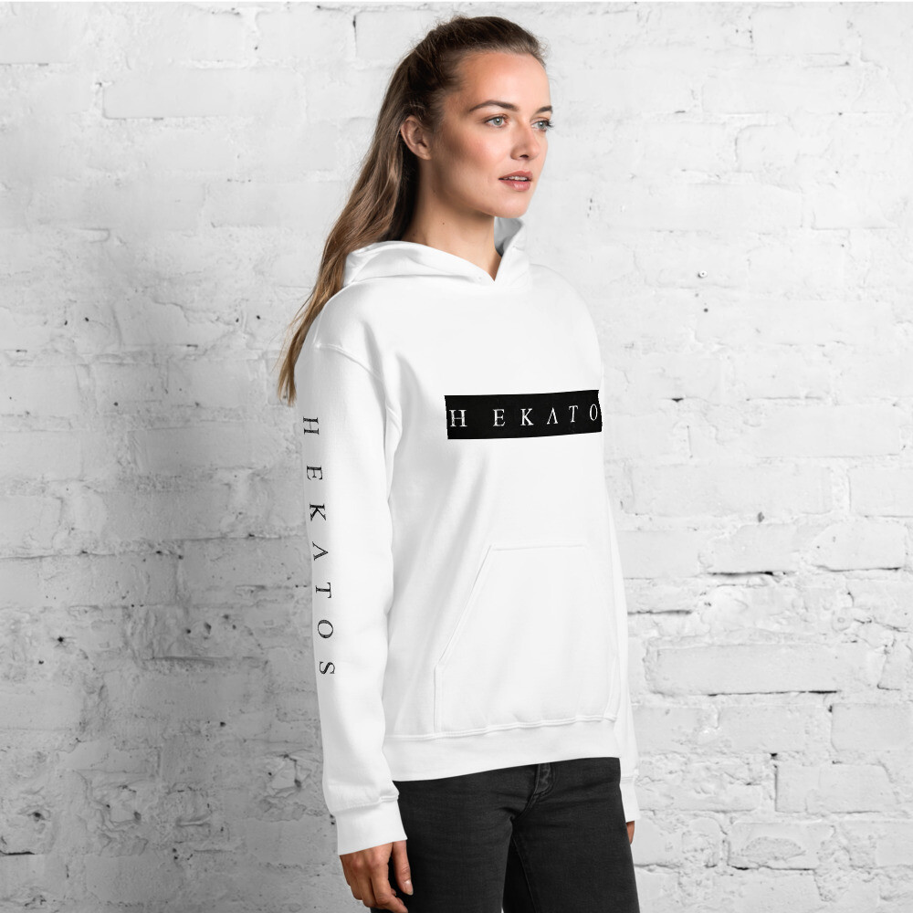 Solid LOGO Hoodie, Color: White, Size: S