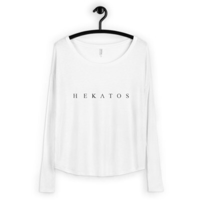 LOGO Print Long Sleeve Curved-Tee