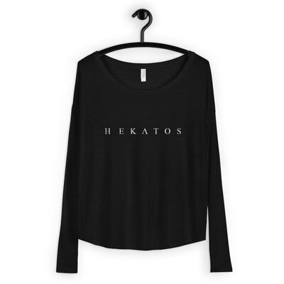 LOGO Print Long Sleeve Curved-Tee