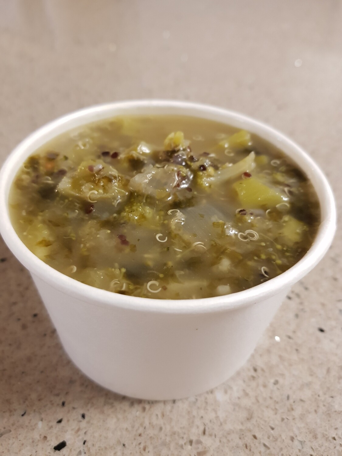 Broccoli Ginger Seaweed Quinoa Soup
