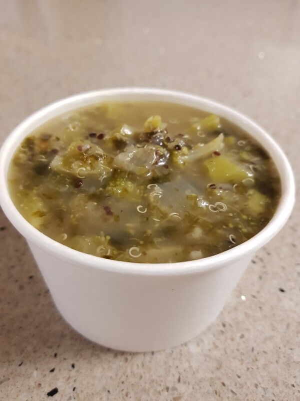 Broccoli Ginger Seaweed Quinoa Soup