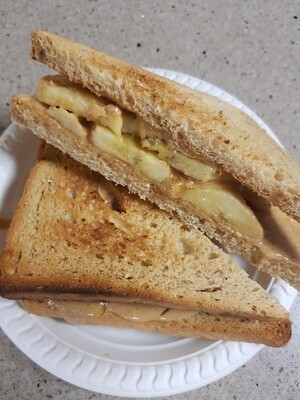 Peanut Butter Banana Honey Sandwich