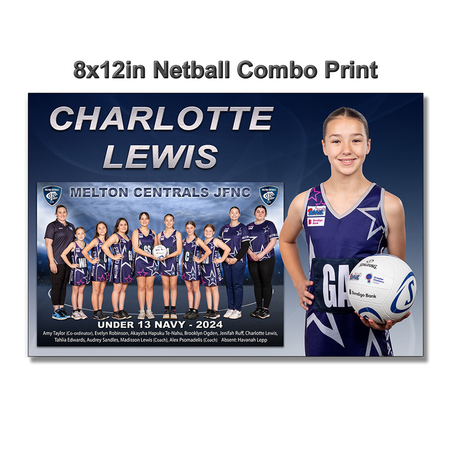 MCJFNC Netball Combo Print - 8x12