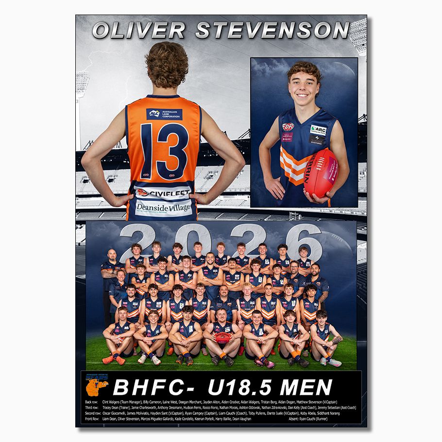 BHFC - A3 Comb print -    Must be pre-ordered before Photo Day