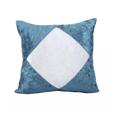 Crushed Velvet 16x16" Sublimation Cushion Cover Blue