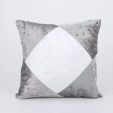 Crushed Velvet 16x16" Sublimation Cushion Cover Silver