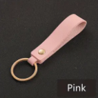 Fashion PU Leather Keychain, Color: Pink