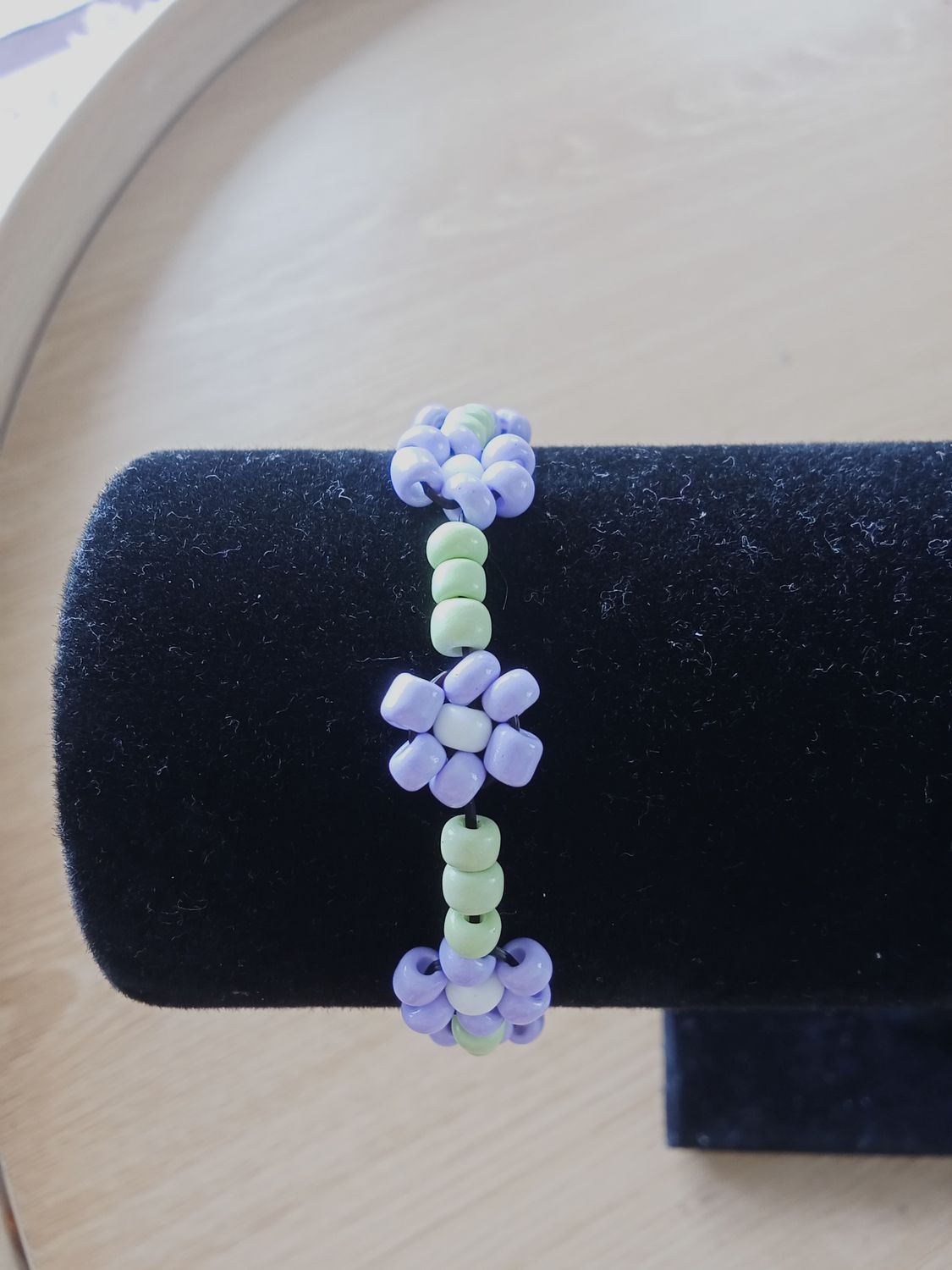 Beaded flower bracelet