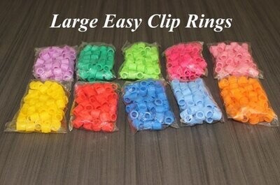 50 LARGE EASY CLIP RINGS