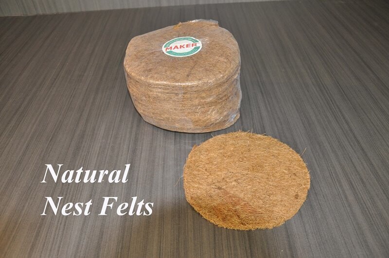 25 NATURAL NEST FELTS 24 CM Large size.