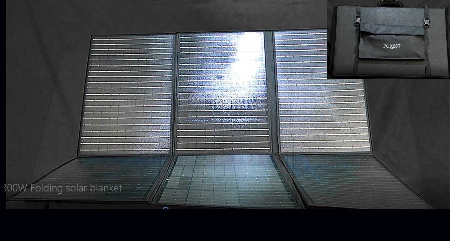 300W ETFE (VMP) 60V Monocrystalline folding solar blanket.