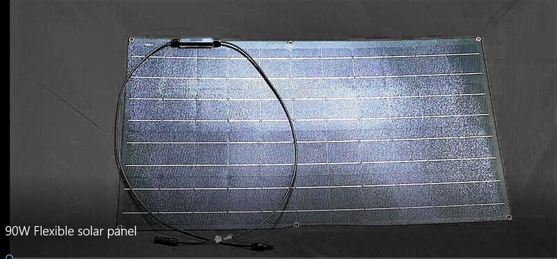 90W ETFE (VMP) 22V Monocrystalline semiflexible solar panel