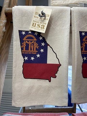 GA State Flag Tea Towel