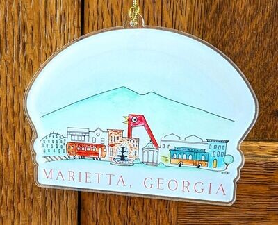 Marietta GA Georgia Big Chicken Acrylic Ornament