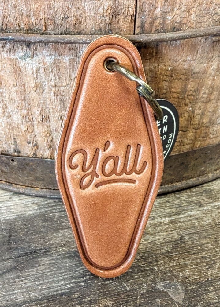 Y&#39;all Leather Keychain