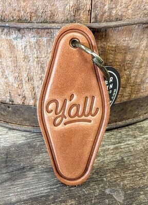 Y'all Leather Keychain