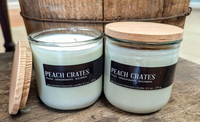 Peach Crates Candle - Peach and Bourbon 9.5oz