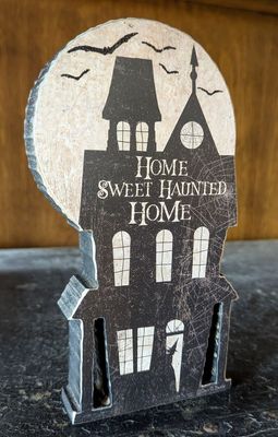 Home Sweet Haunted Home Block Decoration