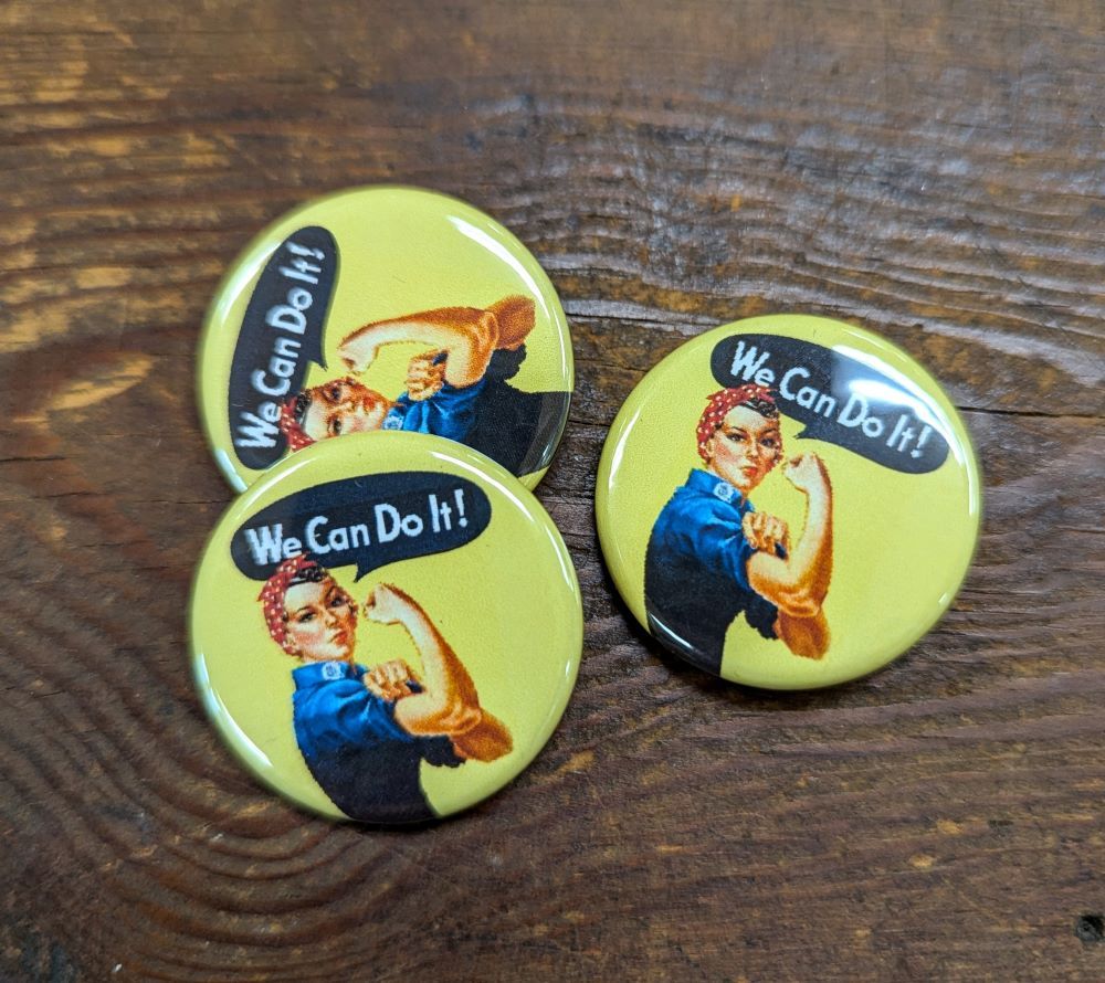 Rosie the Riveter - We Can Do It Button Pin