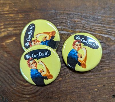 Rosie the Riveter - We Can Do It Button Pin