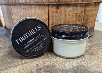 Foothills Fall Candle - Rosemary, Sage, Southern Pine Trees 2.5oz