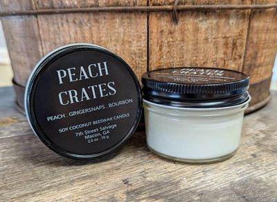 Peach Crates Candle - Peach and Bourbon 2.5oz