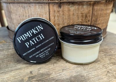 Pumpkin Patch Fall Candle - Spicy Pumpkin, Warm Autumn Herbs 2.5oz